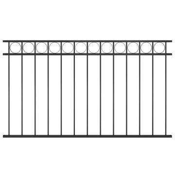Gossi panou de gard, negru, 1,7 x 0,8 m, otel