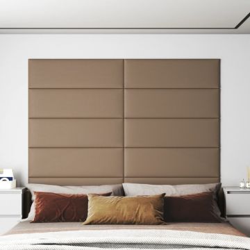 Gossi panouri de perete 12 buc. cappuccino 90x30 cm piele eco 3,24 m2