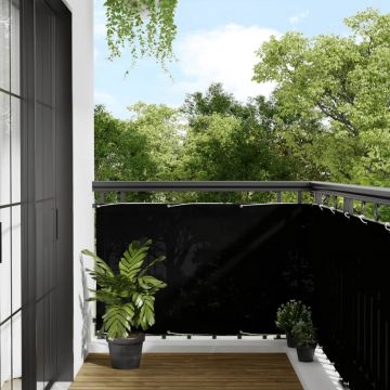 Gossi paravan de balcon, negru, 90x700 cm, 100% poliester oxford