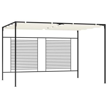 Gossi pavilion gradina acoperis retractabil crem 3x4x2,3 m 180 g/m2