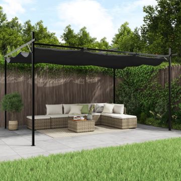Gossi pergola cu acoperis retractabil, antracit, 395x292x230 cm