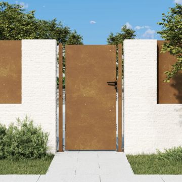 Gossi poarta pentru gradina, 105x180 cm, otel corten, model copac