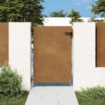 Gossi poarta pentru gradina, 85x150 cm, otel corten