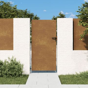 Gossi poarta pentru gradina, 85x175 cm, otel corten