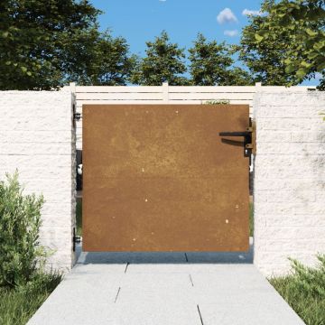 Gossi poarta pentru gradina, 85x75 cm, otel corten