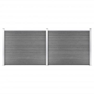 Gossi set panouri gard, 353x146 cm, gri, wpc