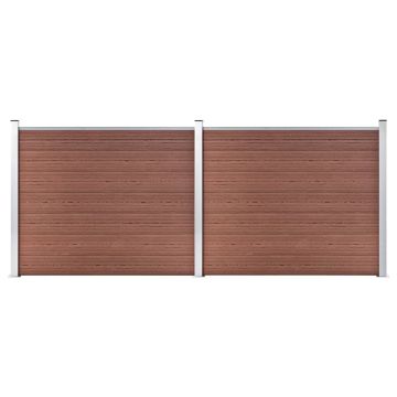 Gossi set panouri gard, 353x146 cm, maro, wpc