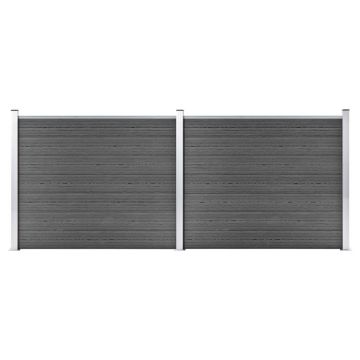 Gossi set panouri gard, 353x146 cm, negru, wpc
