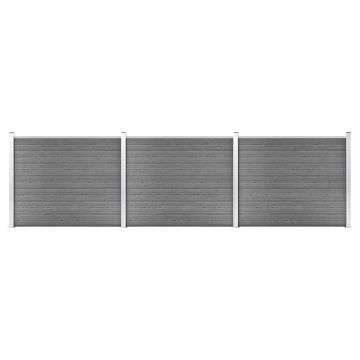 Gossi set panouri gard, 526x146 cm, gri, wpc