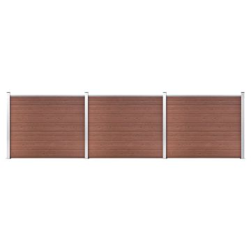 Gossi set panouri gard, 526x146 cm, maro, wpc
