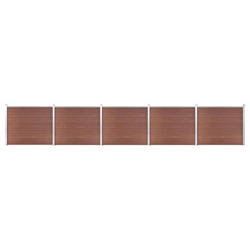 Gossi set panouri gard, 872x146 cm, maro, wpc