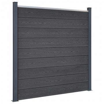 Gossi set panouri pentru gard, gri, 180x186 cm, wpc
