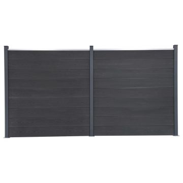 Gossi set panouri pentru gard, gri, 353x186 cm, wpc