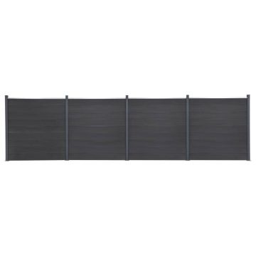 Gossi set panouri pentru gard, gri, 699x186 cm, wpc