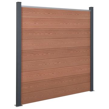 Gossi set panouri pentru gard, maro, 180x186 cm, wpc