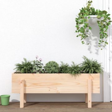 Gossi strat inaltat de gradina, 101x30x38 cm, lemn masiv de pin