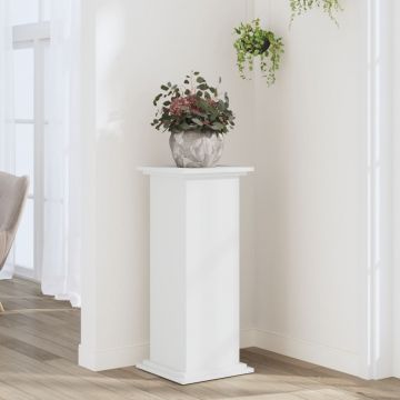 Gossi suport de plante, alb, 33x33x80 cm, lemn prelucrat