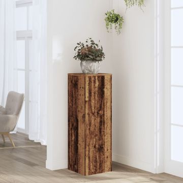 Gossi suport de plante, lemn vechi, 33x33x100 cm, lemn prelucrat