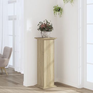 Gossi suport de plante, stejar sonoma, 33x33x100 cm, lemn prelucrat