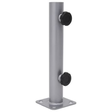 Gossi suport de umbrela pentru stalp de Ø32/34/38 mm, argintiu, otel