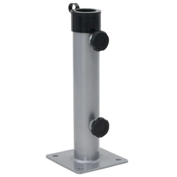 Gossi suport de umbrela pentru stalp de Ø38/48 mm, argintiu, otel