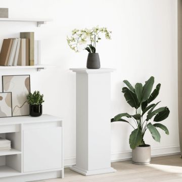 Gossi suport prezentare cu depozitare alb 31x30x90 cm lemn prelucrat
