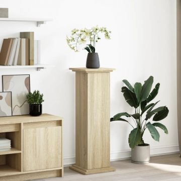 Gossi suport prezentare cu depozitare sonoma stejar 31x30x90 cm lemn
