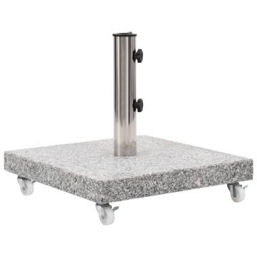 Gossi suport umbrela de soare, gri, 30 kg, granit, patrat