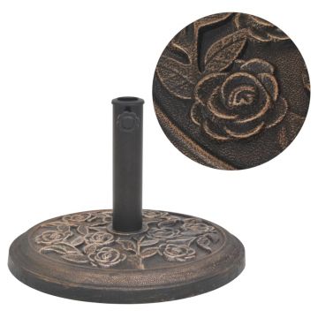 Gossi suport umbrela de soare, rasina, rotund, bronz, 9 kg