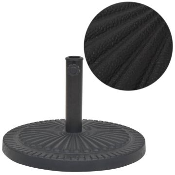 Gossi suport umbrela de soare, rasina, rotund, negru, 14 kg