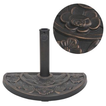 Gossi suport umbrela de soare, rasina, semicerc, bronz, 9 kg