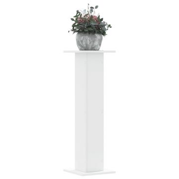 Gossi suporturi de plante, 2 buc., alb, 30x30x95 cm, lemn prelucrat