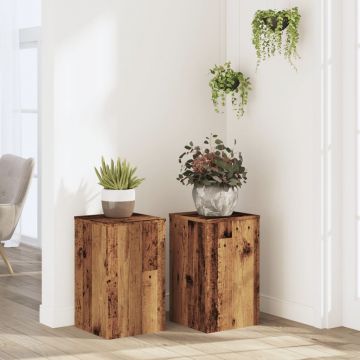 Gossi suporturi de plante 2 buc lemn vechi 30x30x50cm lemn prelucrat