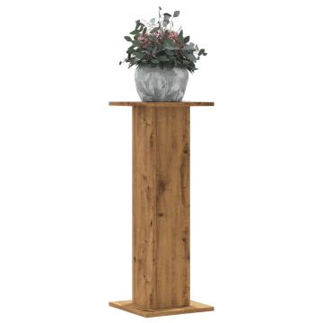 Gossi suporturi de plante, 2 buc., stejar artizanal, 30x30x80cm, lemn