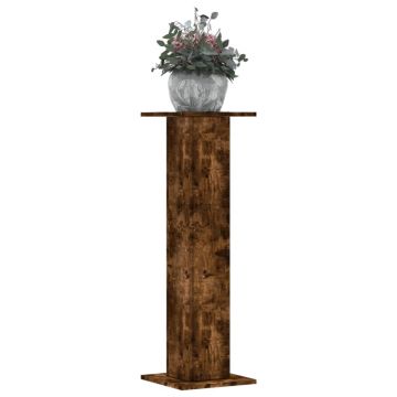 Gossi suporturi de plante 2 buc. stejar fumuriu 30x30x95 cm lemn