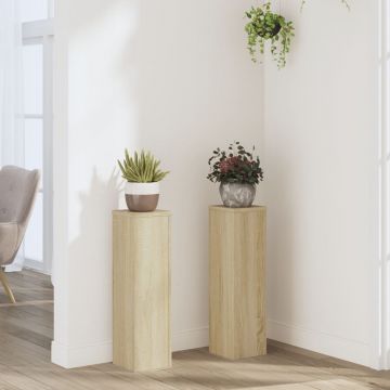 Gossi suporturi de plante, 2 buc., stejar sonoma, 17x17x60 cm