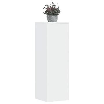 Gossi suporturi plante, 2 buc., alb, 33x33x100 cm, lemn prelucrat
