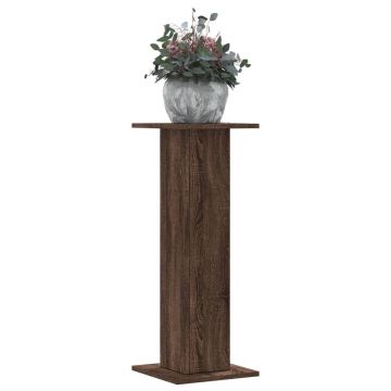 Gossi suporturi plante 2 buc. maro stejar 30x30x80 cm lemn prelucrat