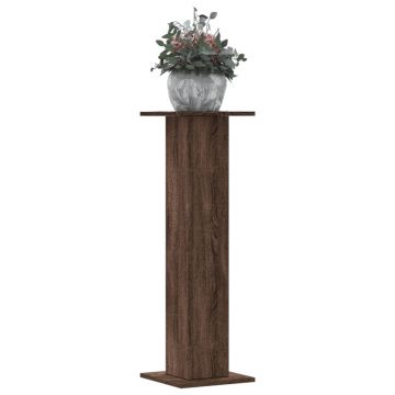 Gossi suporturi plante 2 buc. stejar maro 30x30x95 cm lemn prelucrat