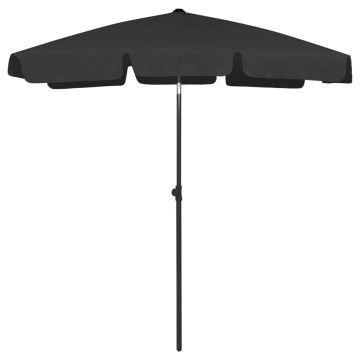 Gossi umbrela de plaja, negru, 180x120 cm