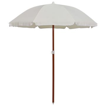 Gossi umbrela de soare cu stalp din otel, nisipiu, 180 cm