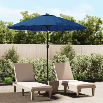 Gossi umbrela de soare de exterior, stalp aluminiu, azuriu, 270 cm