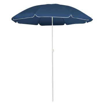 Gossi umbrela de soare de exterior, stalp din otel, albastru, 180 cm