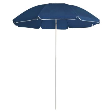 Gossi umbrela de soare de exterior, stalp din otel, albastru, 180 cm