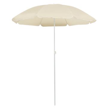 Gossi umbrela de soare de gradina, stalp din otel, nisipiu, 180 cm
