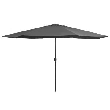 Gossi umbrela de soare de gradina, stalp metalic, antracit, 390 cm