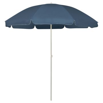 Gossi umbrela de soare de plaja, albastru, 240 cm
