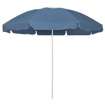 Gossi umbrela de soare de plaja, albastru, 240 cm