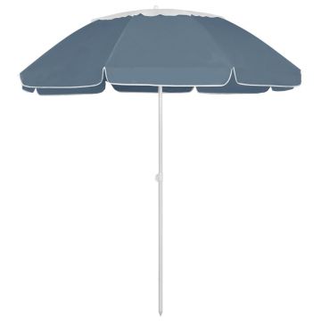 Gossi umbrela de soare de plaja, albastru, 300 cm