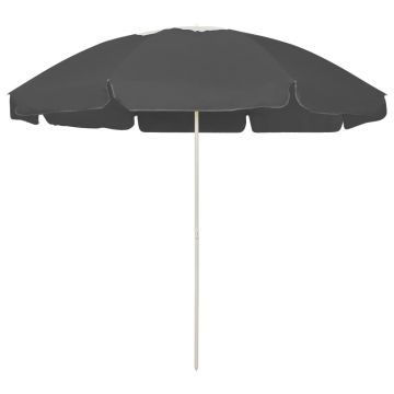 Gossi umbrela de soare de plaja, antracit, 240 cm